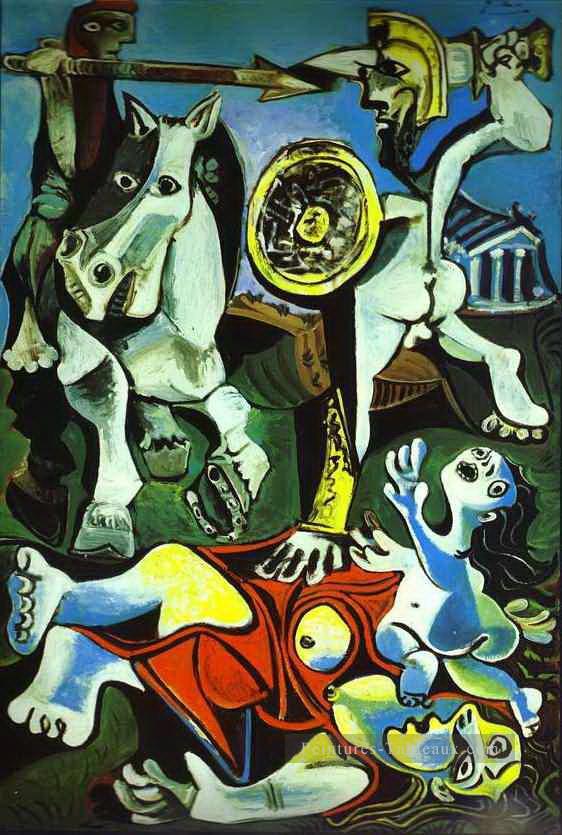 Le viol des femmes Sabine 1962 cubiste Pablo Picasso Peintures à l'huile